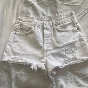GRLFRND white jean shorts